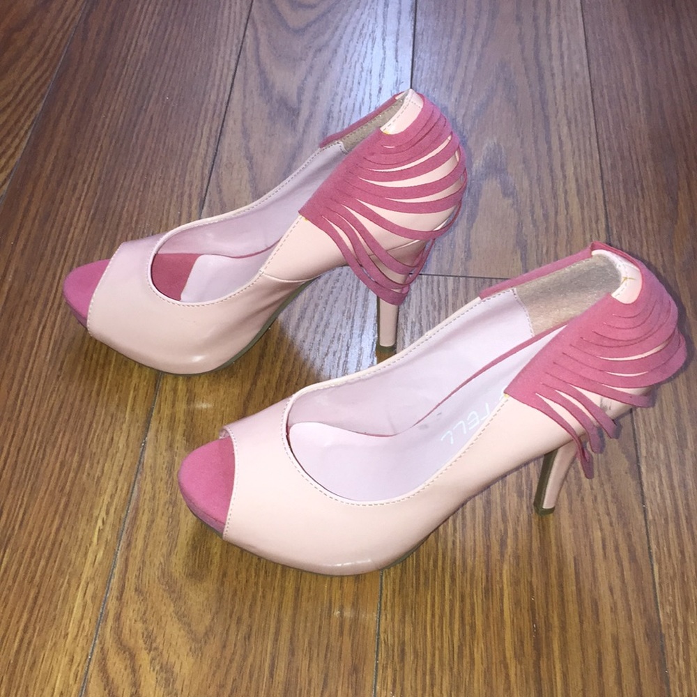 Pink Open toe Pumps - Picture 4 of 8